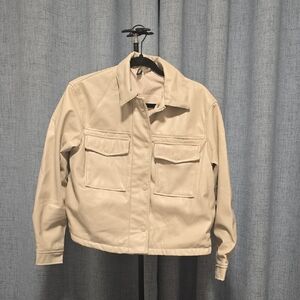H&M‎ Divided Women's Beige Bomber Jacket Excellent Condition Size Small